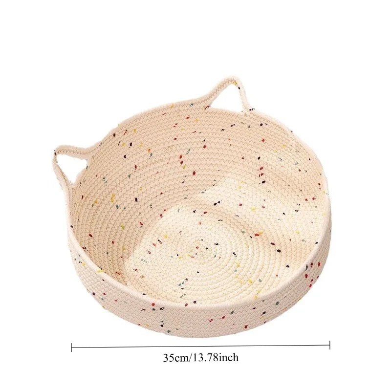 Summer Cat Bed Deep Sleep Comfort - Tent Cave Nest Indoor Mat Basket