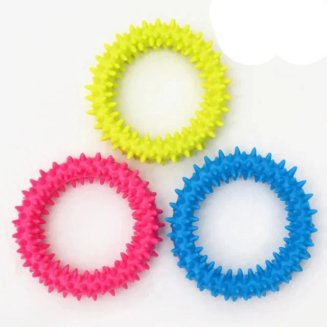 Rubber Dog Toy Bite-Resistant Teeth Cleaning Small Dogs 🦴