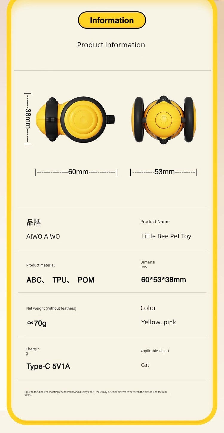 Smart Electric Cat Toy - Little Bee Running Car Teaser