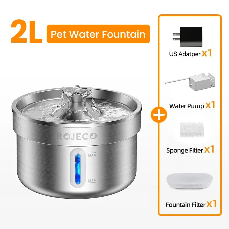 Cat Bed ROJECO Stainless Steel Drinking Fountain for Comfort - gallery product image for cat bed