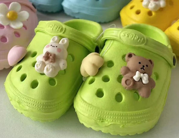 Fashionable Dog Crocs - Breathable Hole Shoes with Custom Accessories