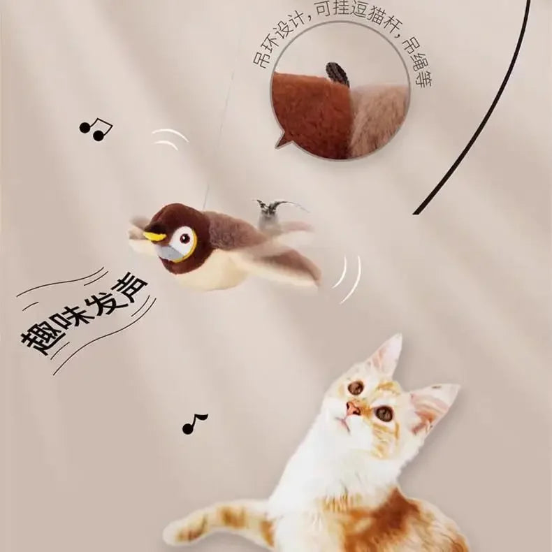 Cat Interactive Toys - Catnip Electric Bird Touch-Activated USB Rechargeable - Purrfect Pet Kingdom