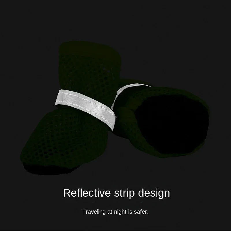 4-Piece Dog Boots Set - Wear-Resistant Protective Footwear for Small & Medium Dogs