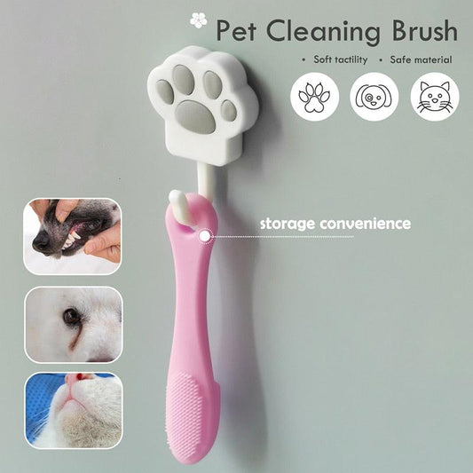 Soft Pet Finger Brush Cats Brush Toothbrush Tear Stains Brush Eye