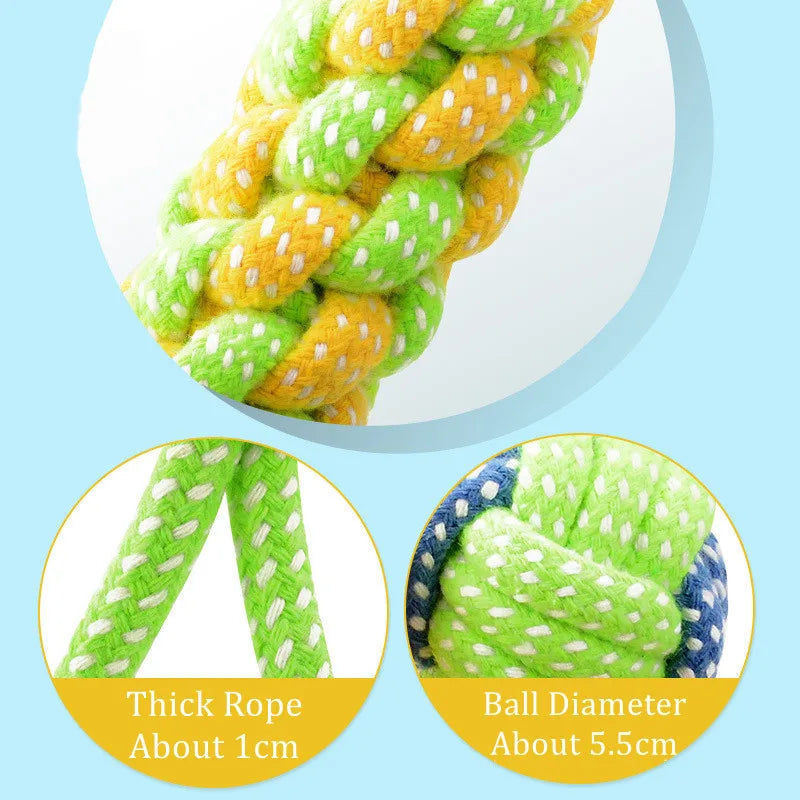 Dog Rope Toys Interactive Cotton Puppies Adults 14.1oz 🦴