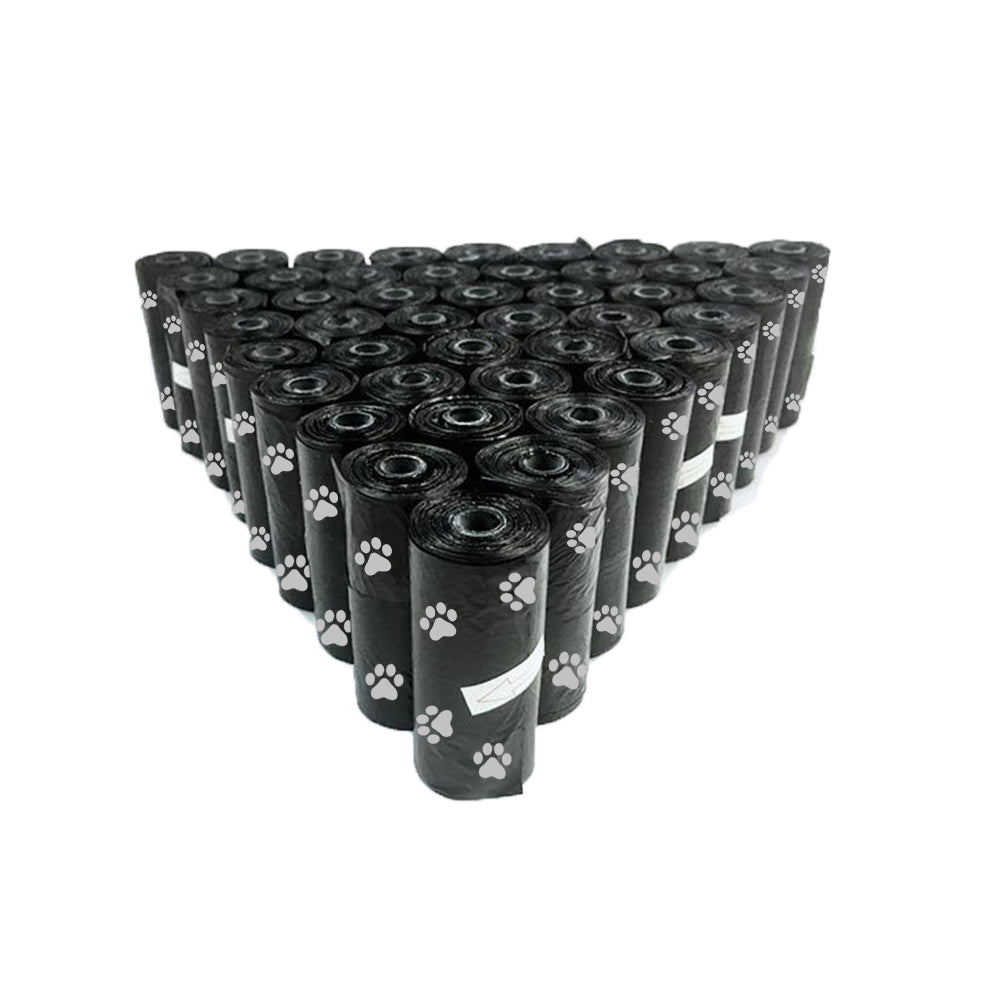 Pet Poop Bags Disposable Dog Perros Waste Bag Bulk Poop 5 Roll(75Pcs) Bags with Paw Prints Clean Pick Up Tools Pet Items - Purrfect Pet Kingdom