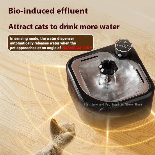 Cat Bed Wireless Automatic Water Fountain 3600mAh 2800ML - detail product image for cat bed