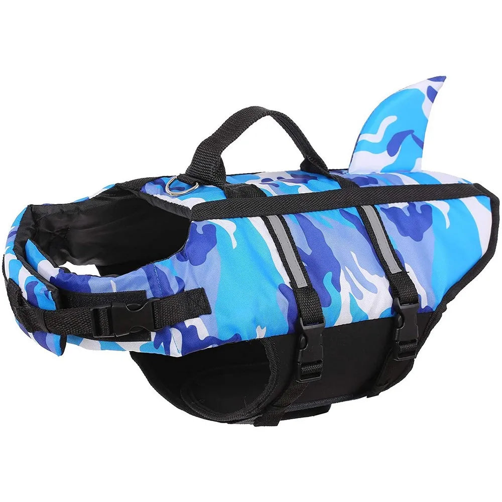 Shark Fin Dog Life Vest - Camouflage Swimwear - Pets - THRIXINE