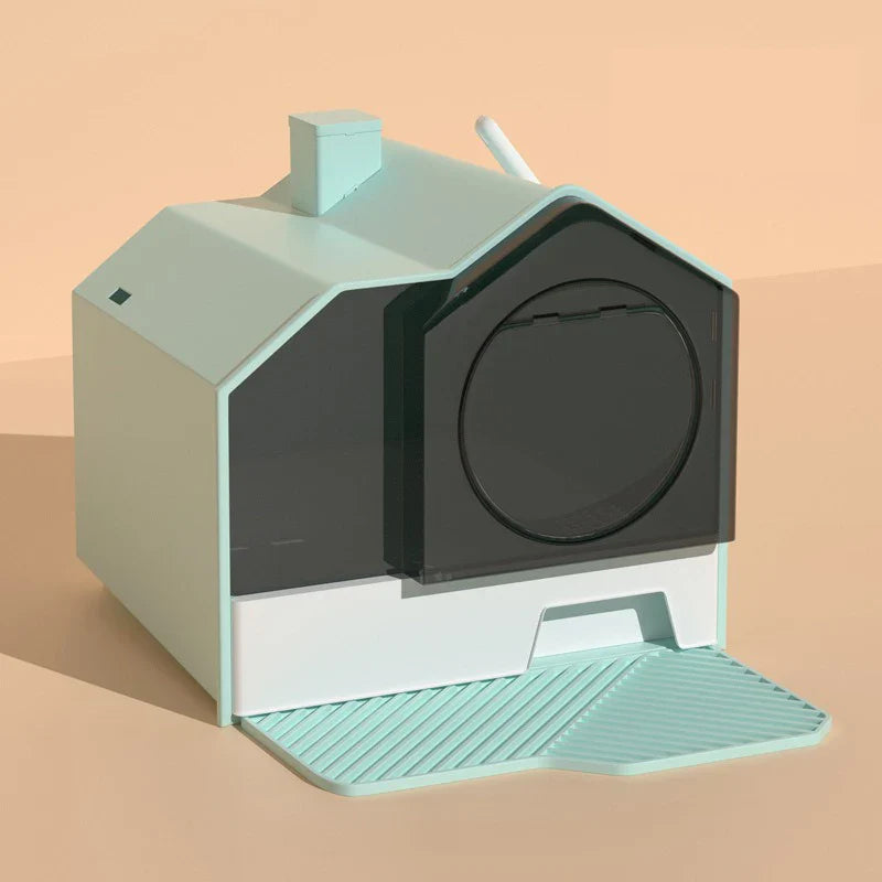 Extra Large Enclosed Cat Litter Box - Anti-Splash Odor Control with Drawer