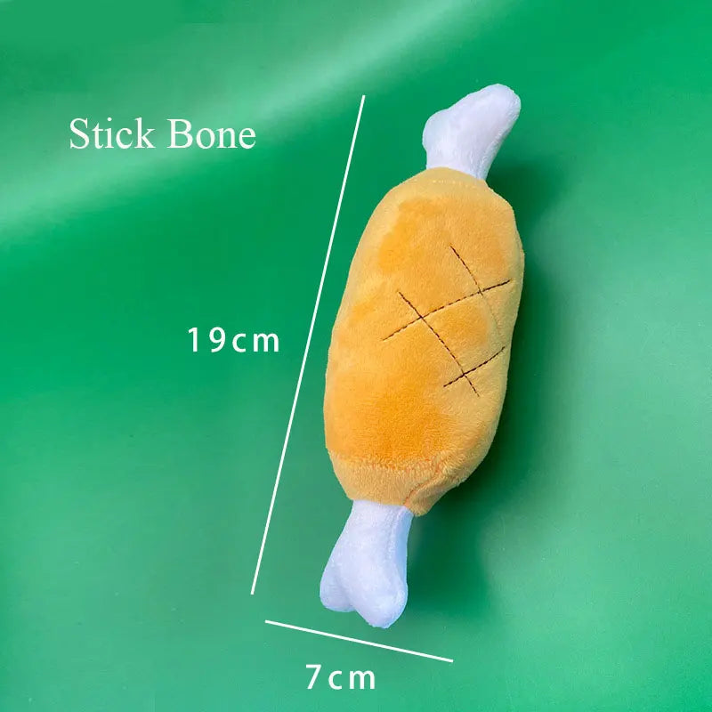 Plush Dog Toys – Squeaky Ice Cream, Fries & Hamburger Set