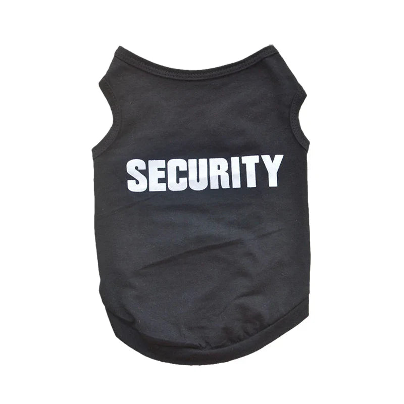 Dog Security Vest - Funny Summer Pet Clothing for Small Dogs