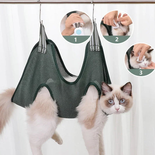 Pet Grooming Hammock for Dogs & Cats – Bath & Nail Cutting Restraint Bag - WTN Essentials