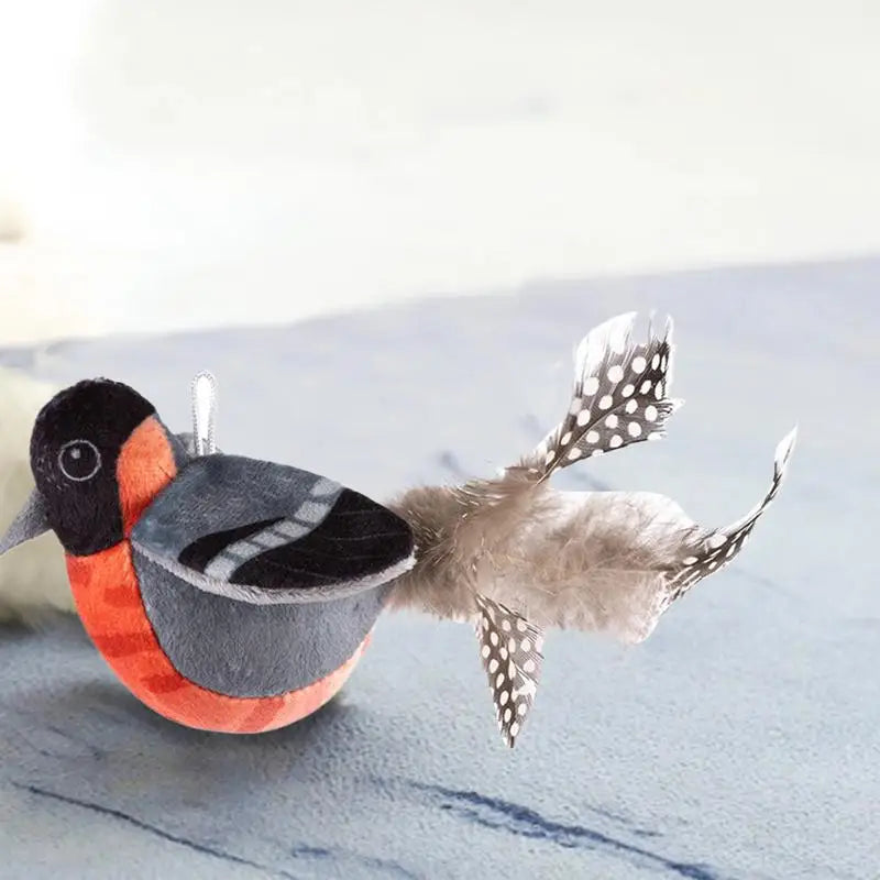 Flapping Bird Cat Toy Chirping Realistic Interactive Flying ๐ฑ