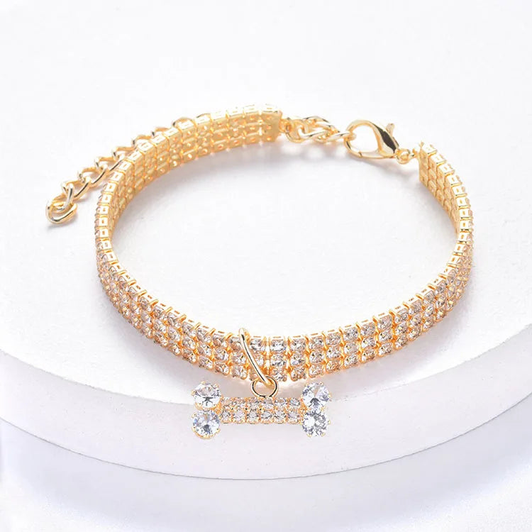 Crystal Rhinestone Pet Collar - Luxury Bling for Your Star