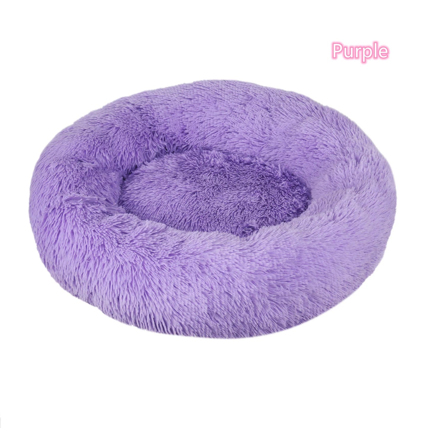 Super Soft Pet Cat Bed - Plush Donut Calm Bed Washable Sleeping Artifact