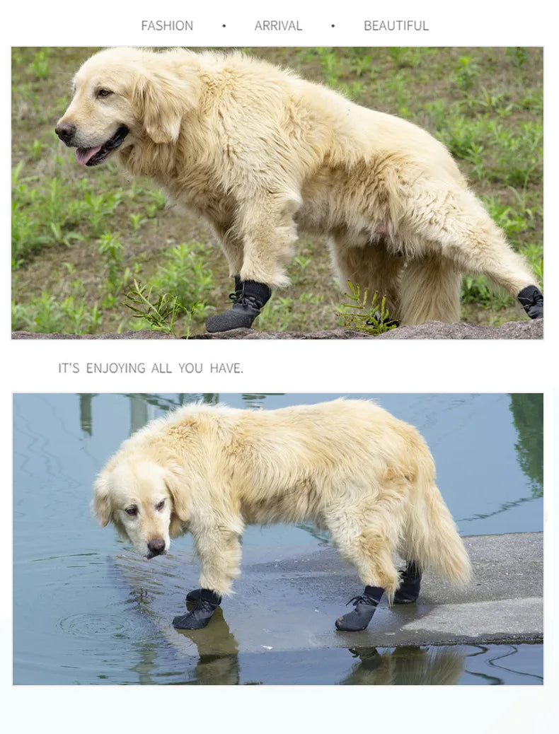 No-Fall-Off Summer Dog Shoes - Breathable Soft Sole Puppy Footwear