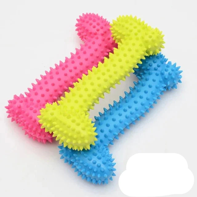 Rubber Dog Toy Bite-Resistant Teeth Cleaning Small Dogs 🦴