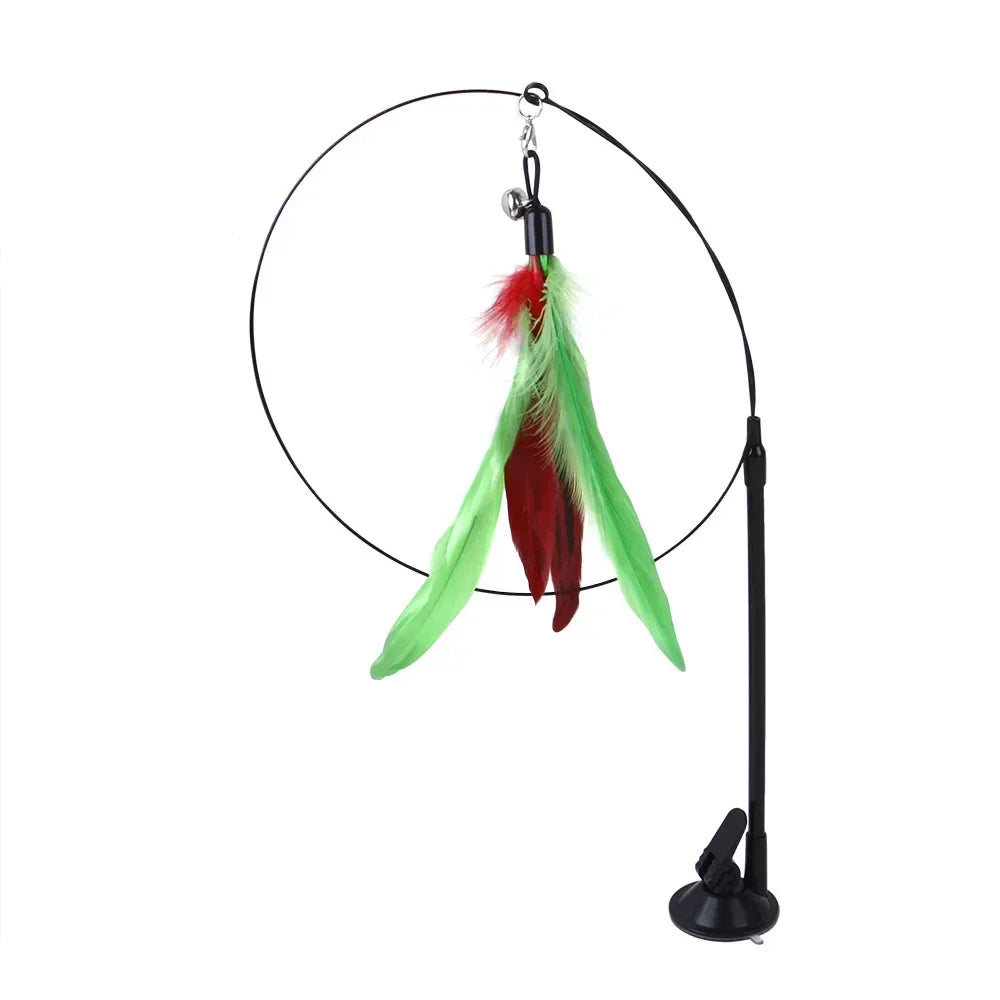 Realistic Bird Cat Toy - Interactive Feather Hunt