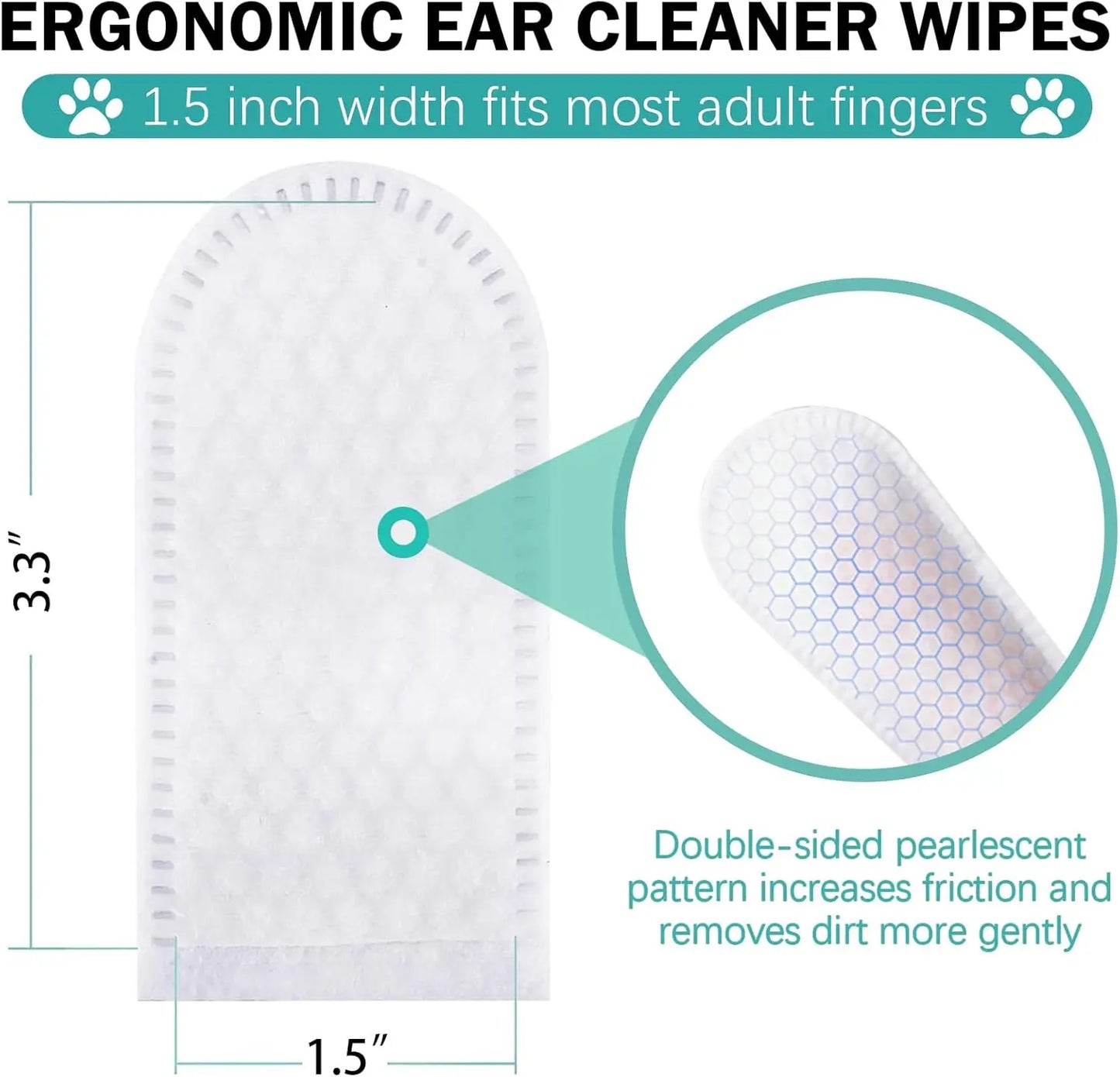 Pet Ear Wipes Dogs Cats Easy Otic Cleaning 🧻