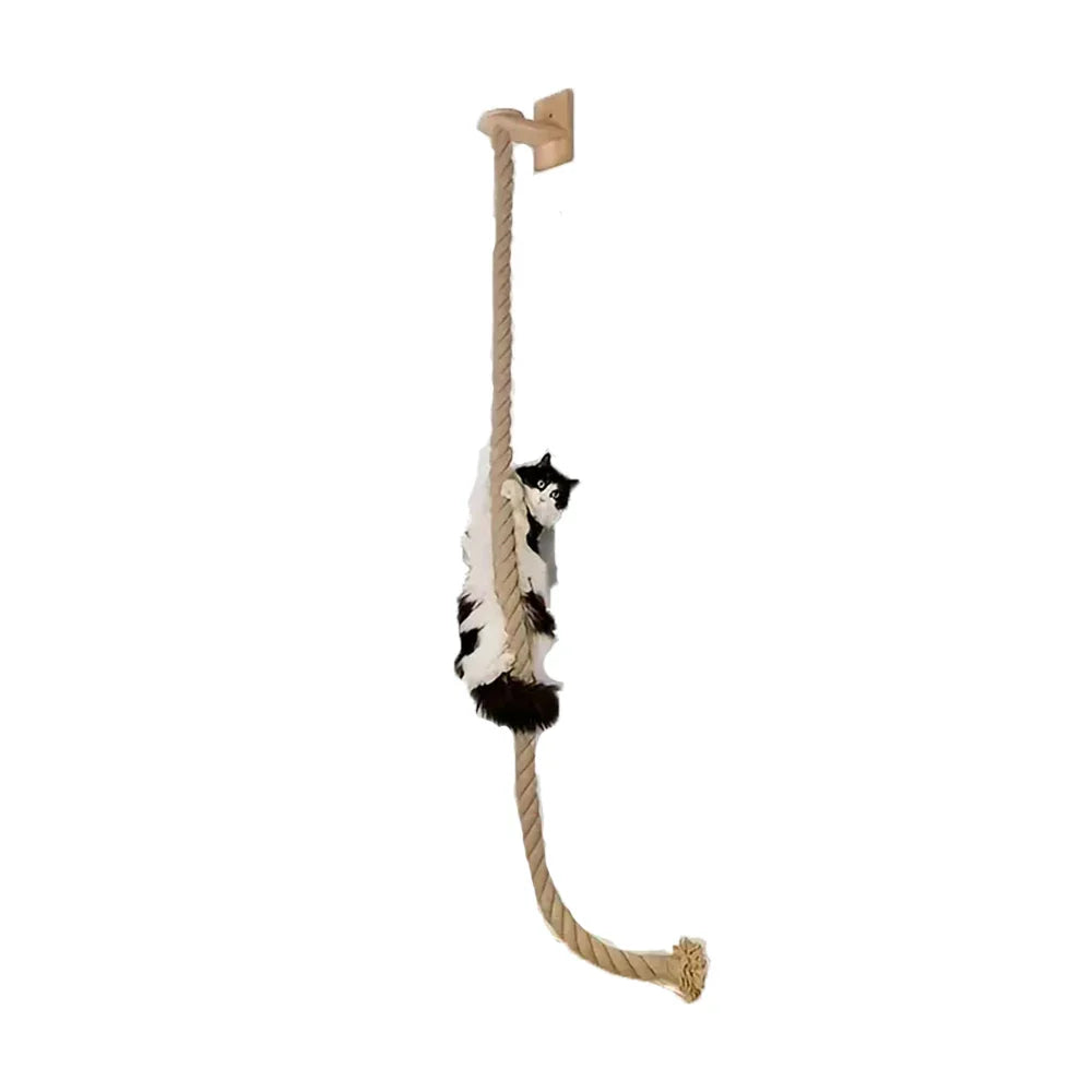 š§ Franklin's Pick: Wall-Mounted Cat Climbing Rope - Ultimate Space-Saving Vertical Playground