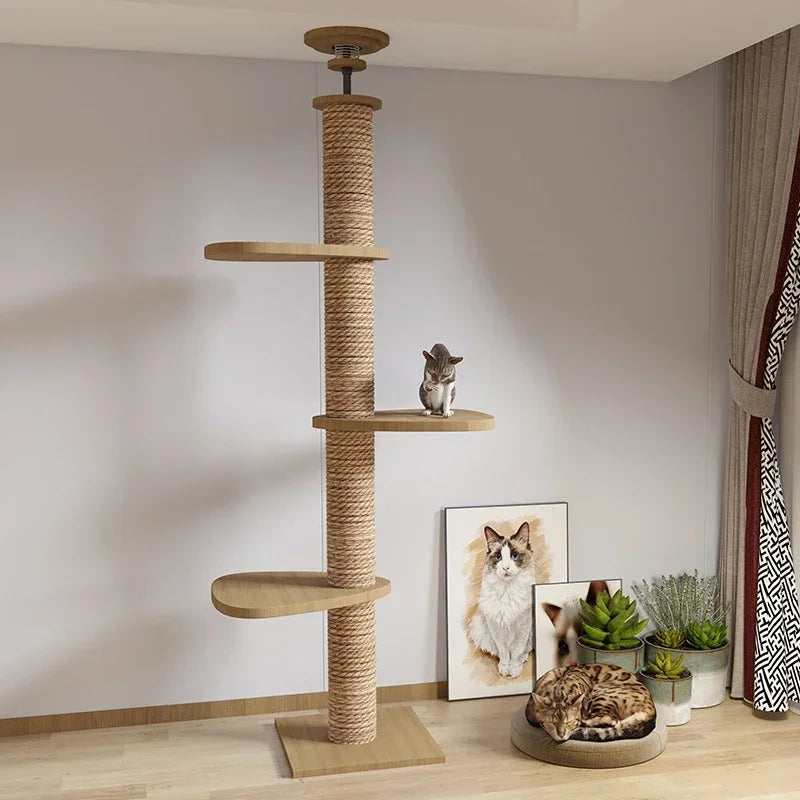 Multi Layer Solid Wood Cat Climbing Frame ๐ฑ
