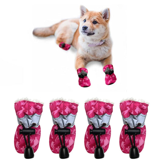 Winter Dog Boots - Water-Resistant Paw Protectors for Large & Medium Dogs