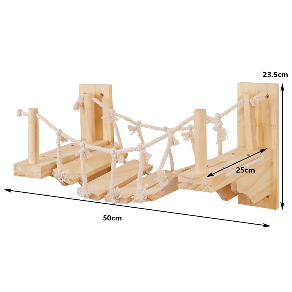 Wall Mounted Cat Tree Shelves Hammock Ladder Space Saving ✅