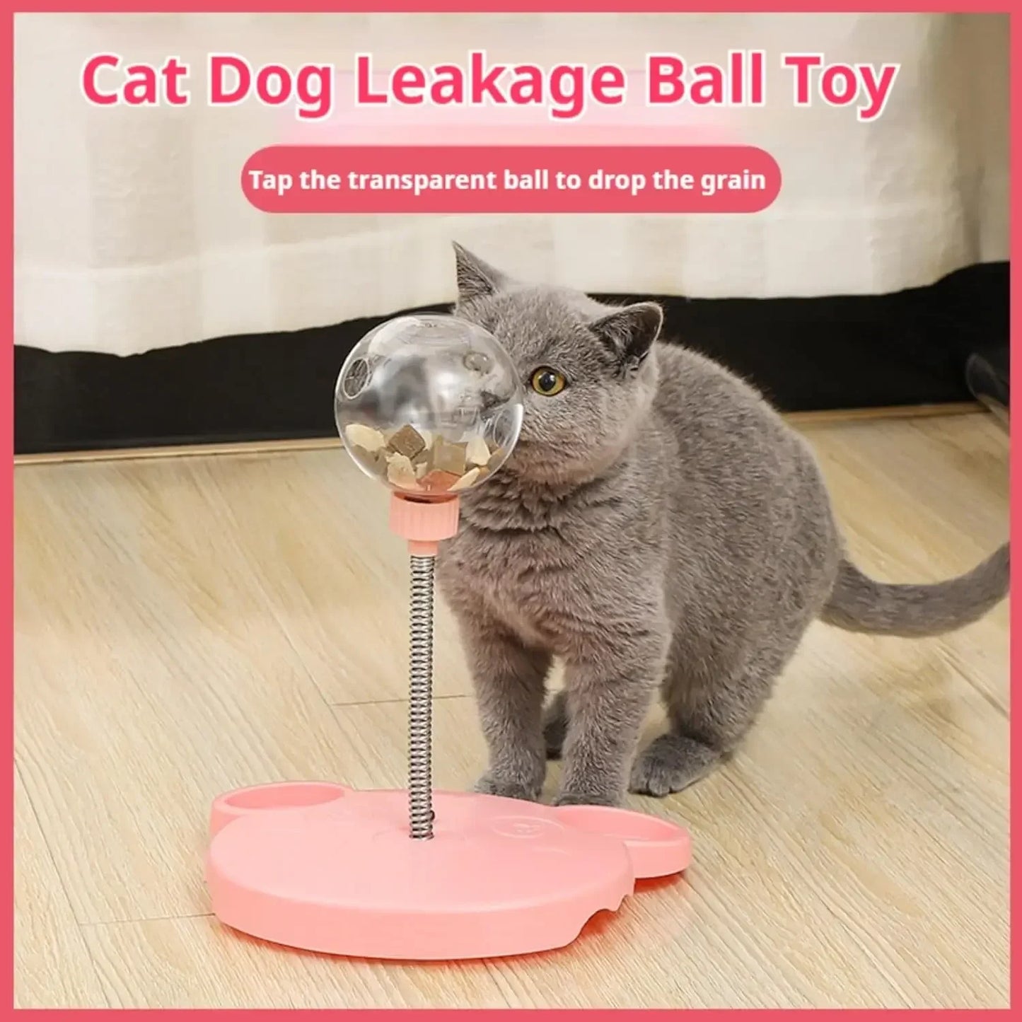 Snack Ball Interactive Treat Dispenser - Dog Cat Chase Exercise Feeder Toy