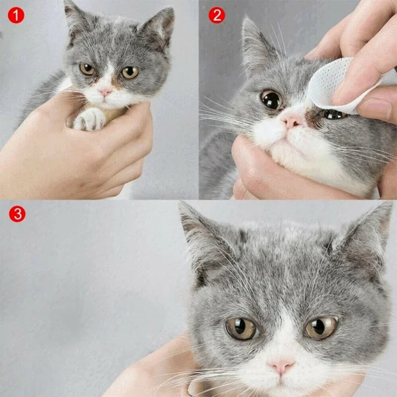 Pet Eye Wipes 130 Pcs Dog Cat Tear Stain Remover 4oz ๐๏ธ