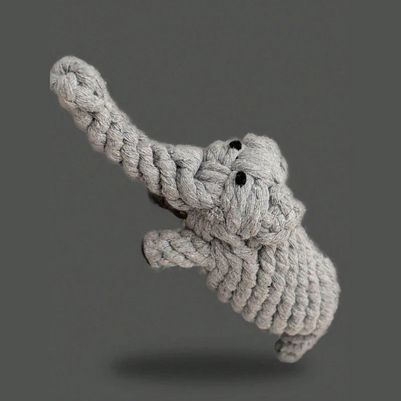 Hand-Woven Cotton Rope Dog Toy - Teeth Resistant Natural Chew