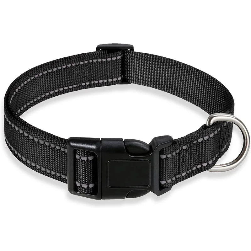 Dog Collar Reflective Nylon Safety Adjustable 🦺