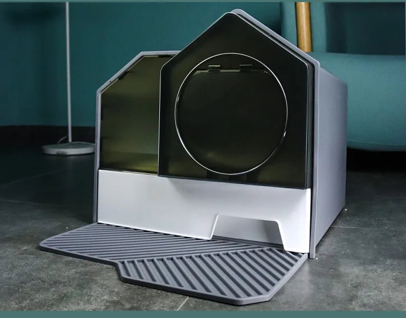 Extra Large Enclosed Cat Litter Box - Anti-Splash Odor Control with Drawer
