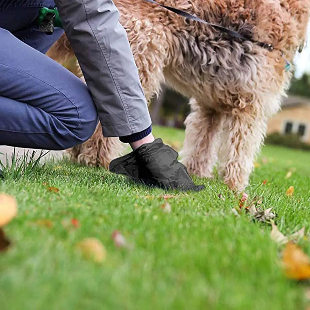 Pet Poop Bags Disposable Dog Perros Waste Bag Bulk Poop 5 Roll(75Pcs) Bags with Paw Prints Clean Pick Up Tools Pet Items - Purrfect Pet Kingdom
