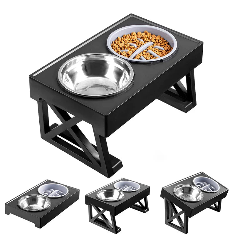 Adjustable Height Elevated Dog Bowls - Purrfect Pet Kingdom