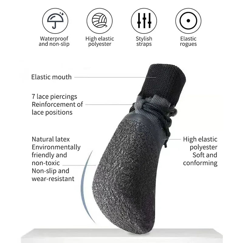 No-Fall-Off Summer Dog Shoes - Breathable Soft Sole Puppy Footwear