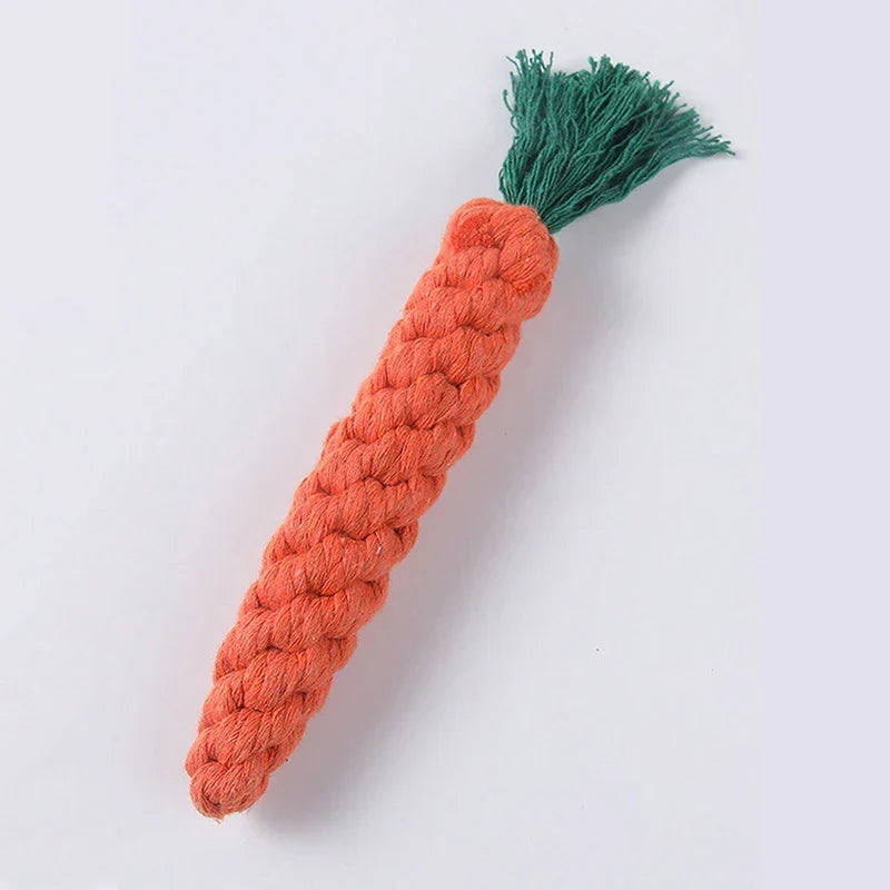 Hand-Woven Cotton Rope Dog Toy - Teeth Resistant Natural Chew