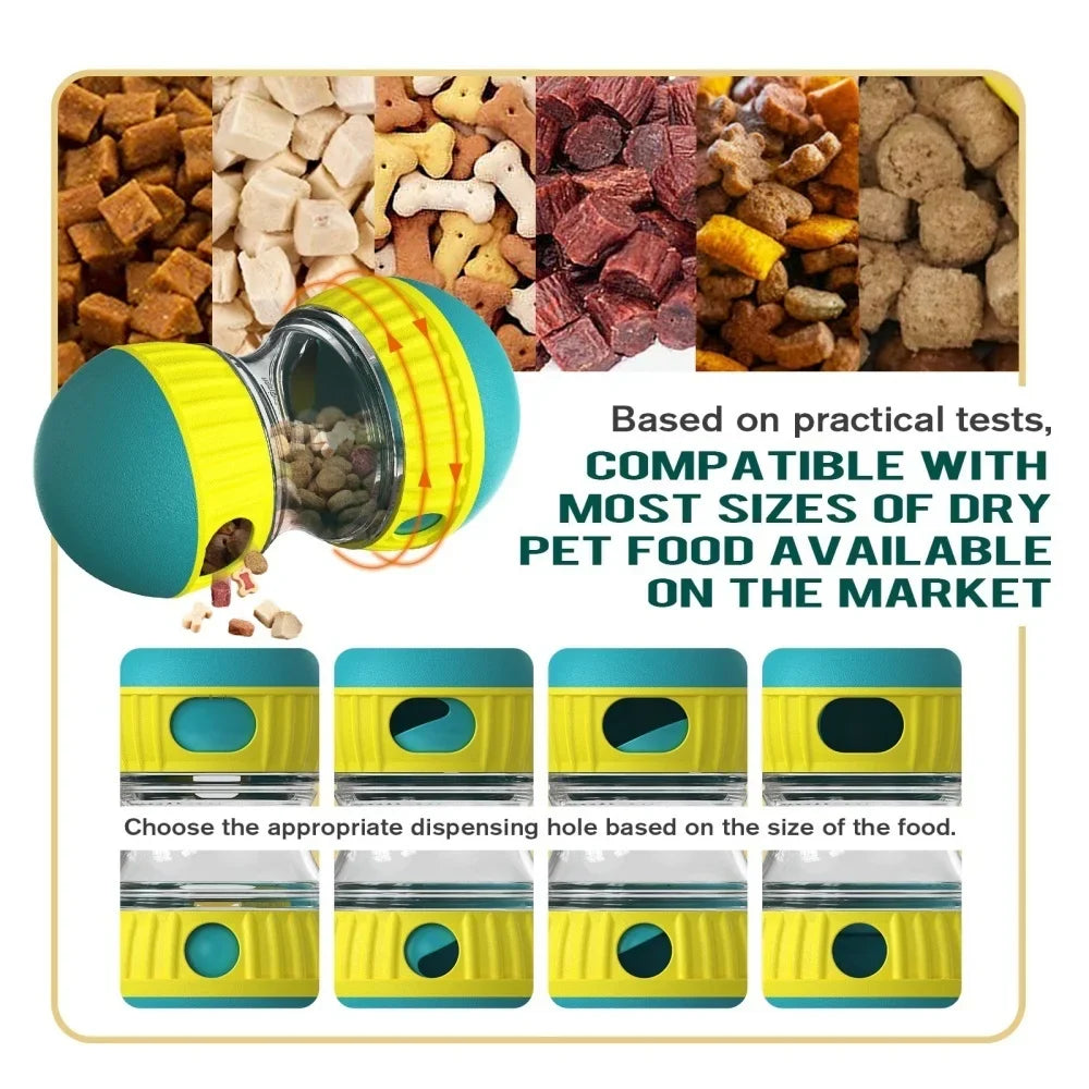 Pet Dog Treat Dispenser Toy - Interactive Slow Feeder for All Dog Sizes