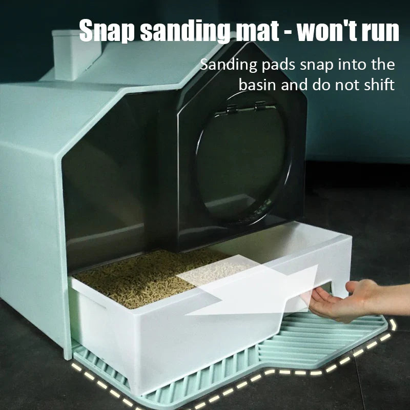 Extra Large Enclosed Cat Litter Box - Anti-Splash Odor Control with Drawer