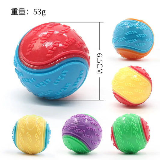 6Pcs Squeaky Dog Balls – Interactive Chew Toys for Dogs