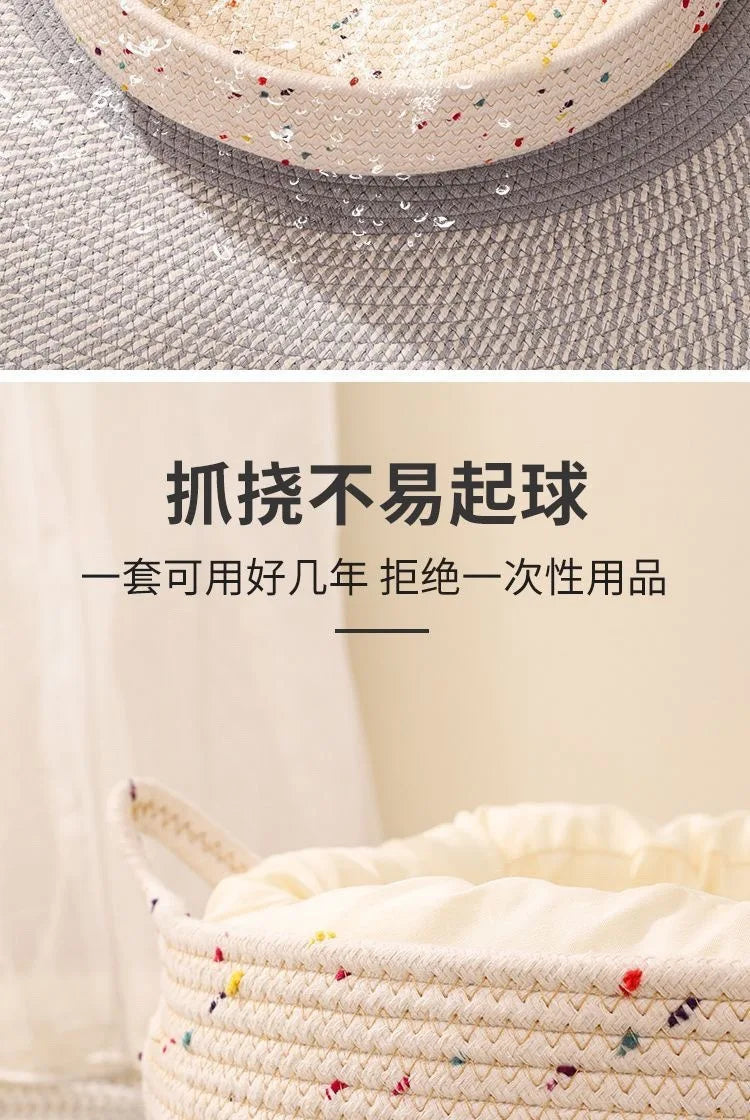 Summer Cat Bed Deep Sleep Comfort - Tent Cave Nest Indoor Mat Basket
