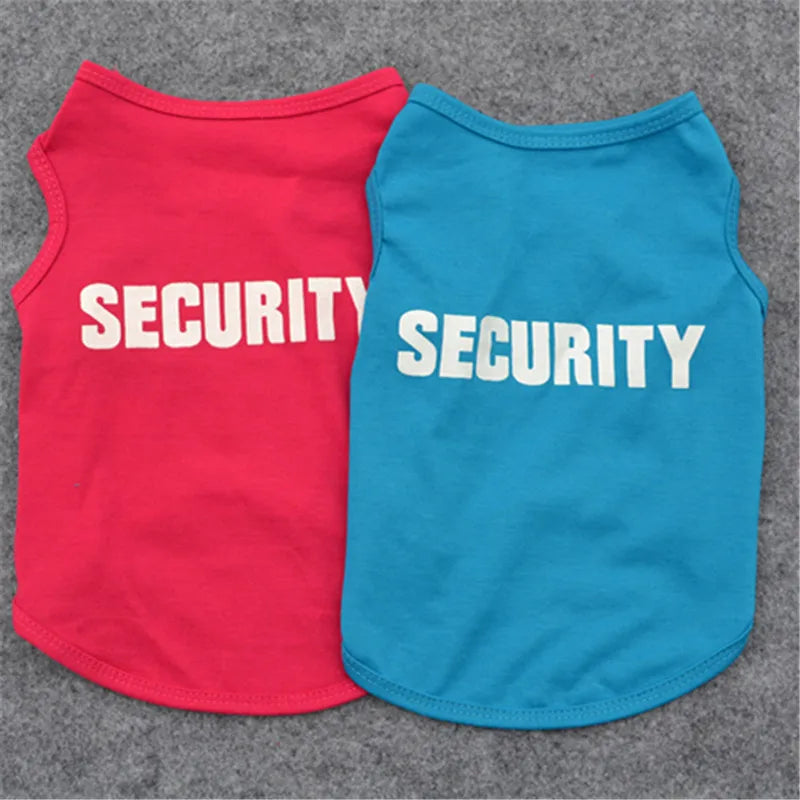 Dog Security Vest - Funny Summer Pet Clothing for Small Dogs