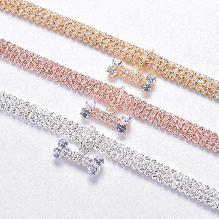 Crystal Rhinestone Pet Collar - Luxury Bling for Your Star