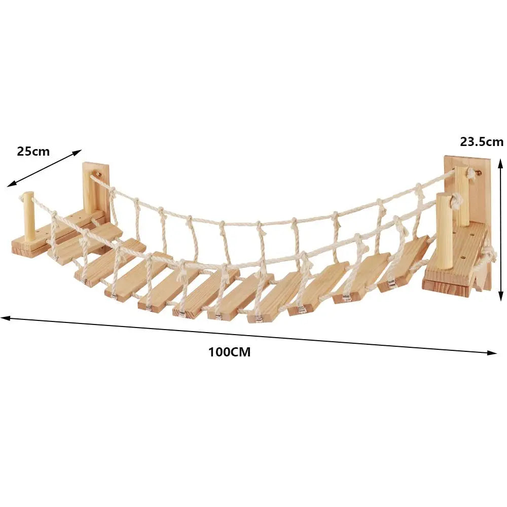 Wall Mounted Cat Tree Shelves Hammock Ladder Space Saving ✅