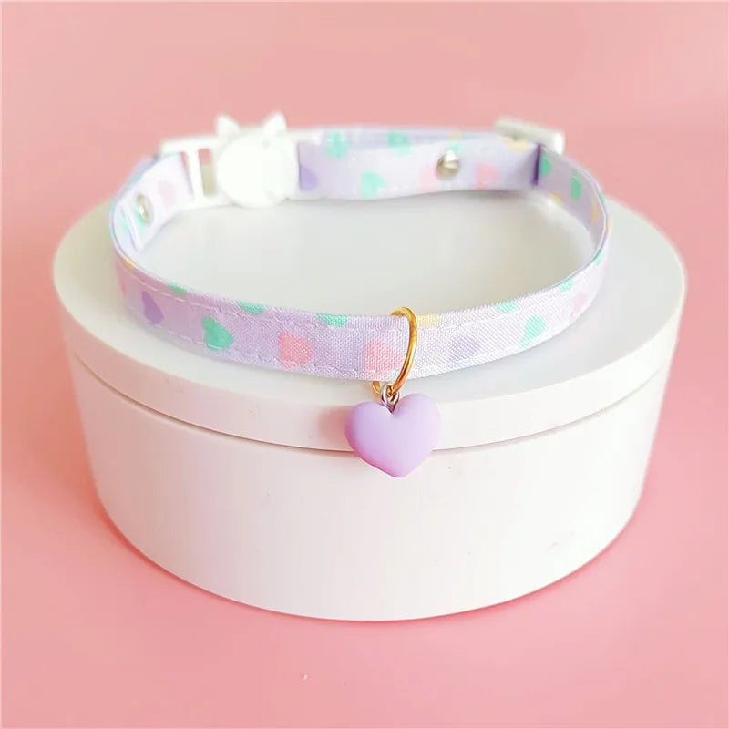 Dog Collar Pastel Heart Kawaii Small Dogs Cats ๐
