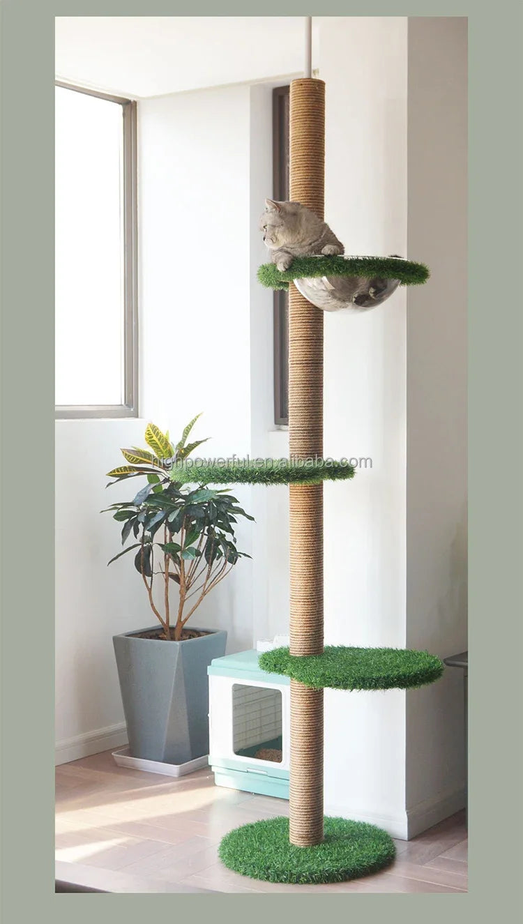Cat Tree Floor To Ceiling Height Adjustable Tall 🐱