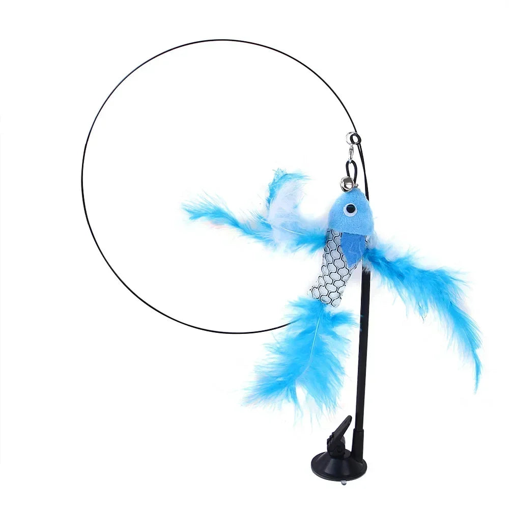 Realistic Bird Cat Toy - Interactive Feather Hunt