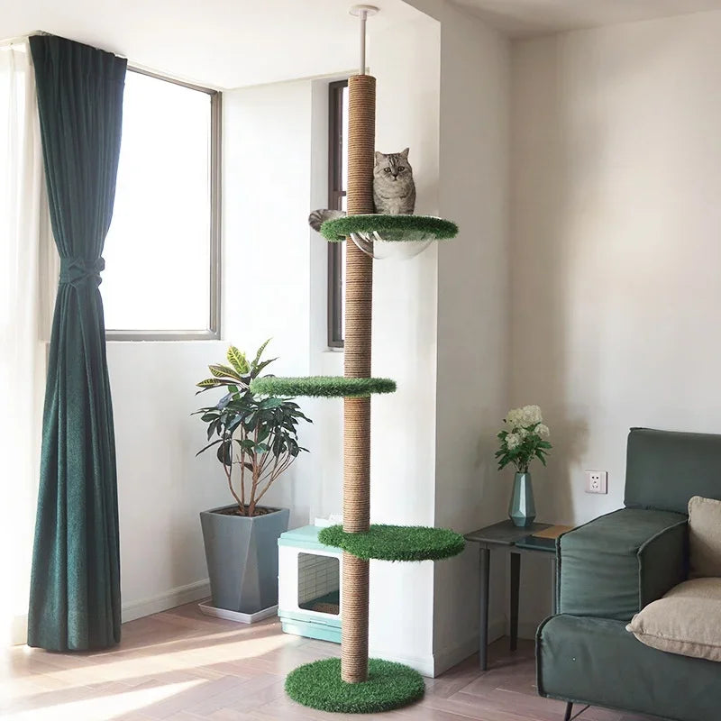 Cat Tree Floor To Ceiling Height Adjustable Tall 🐱
