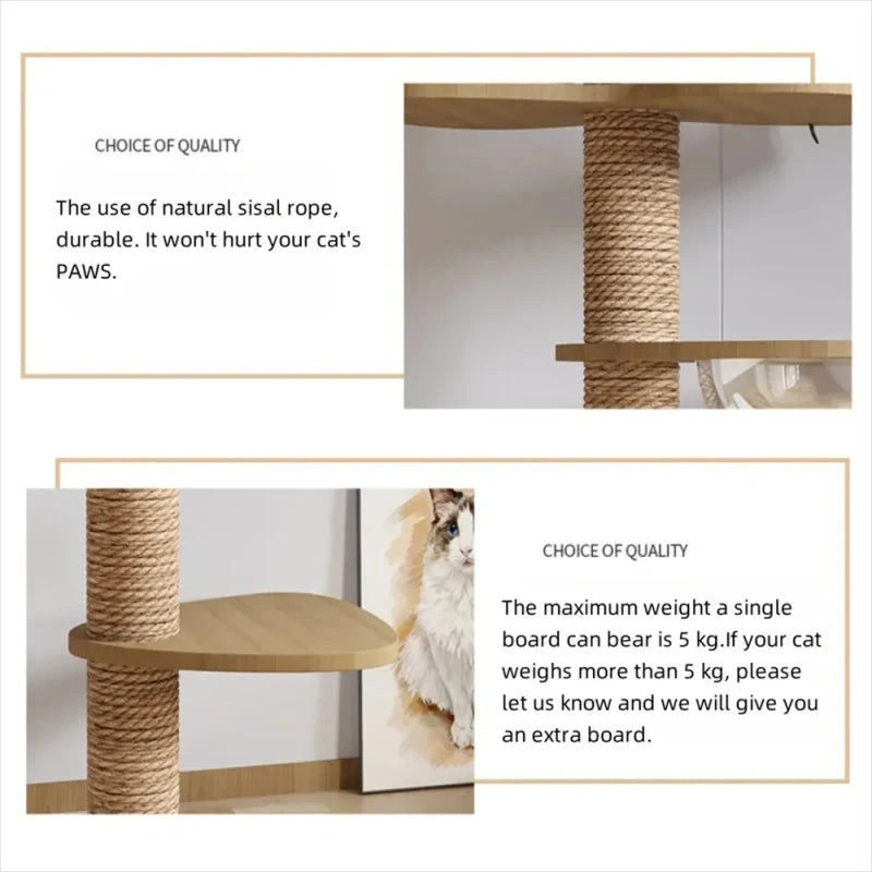 Multi Layer Solid Wood Cat Climbing Frame ๐ฑ