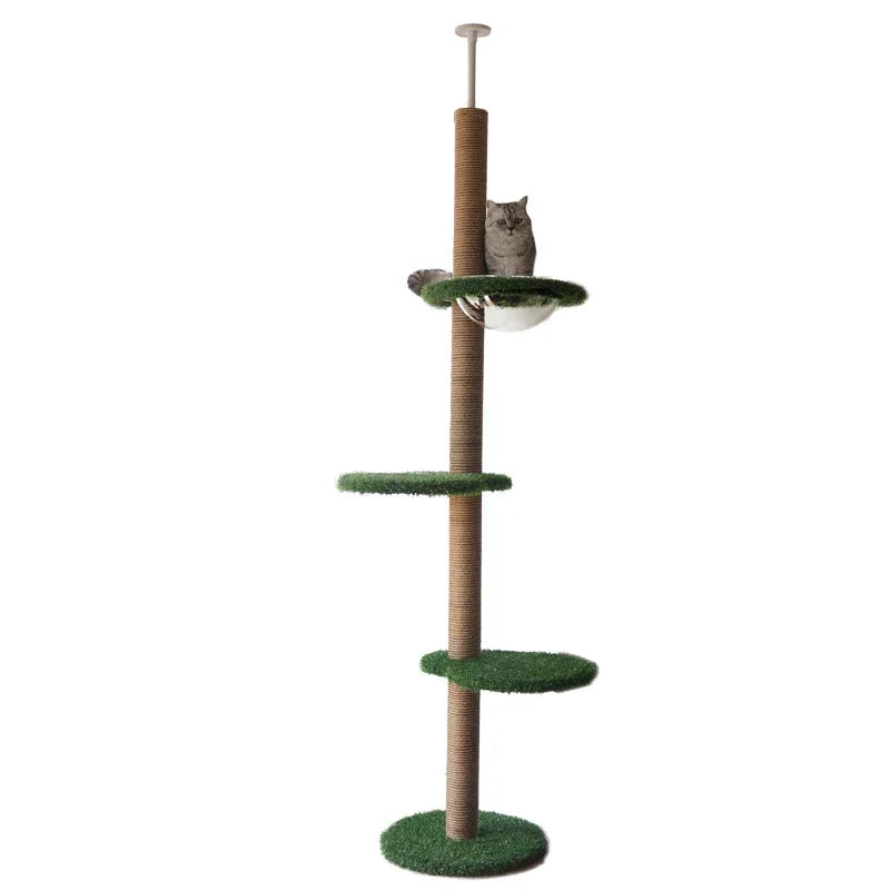 Cat Tree Floor To Ceiling Height Adjustable Tall 🐱
