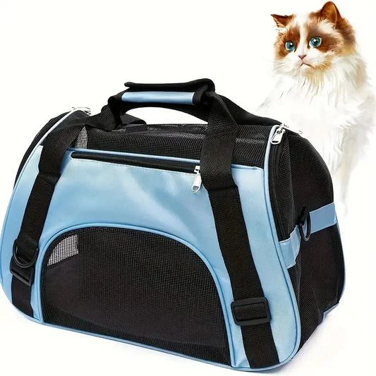 Portable Dog & Cat Travel Carrier – Breathable Mesh Pet Handbag - WTN Essentials